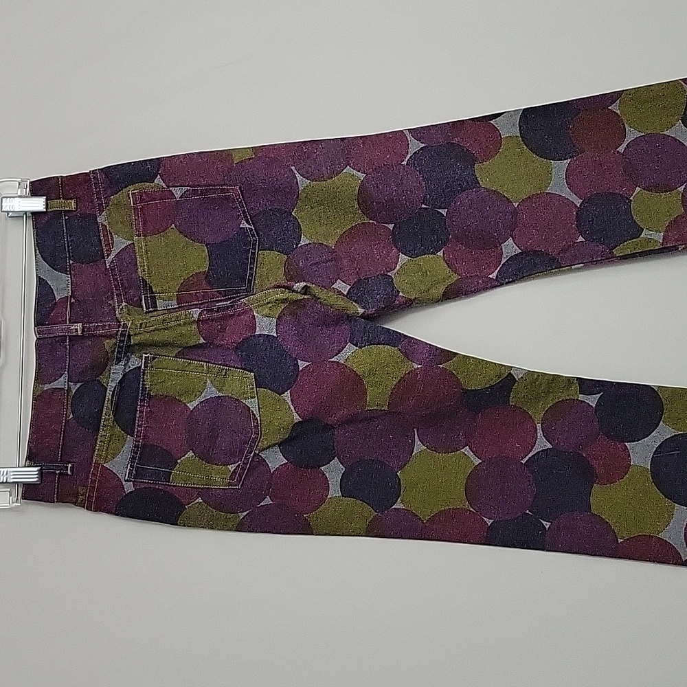 Vintage Deadstock Jane Doe Jeans Graphic Polka Dot Straight Jeans 29 Waist - Picture 6 of 9